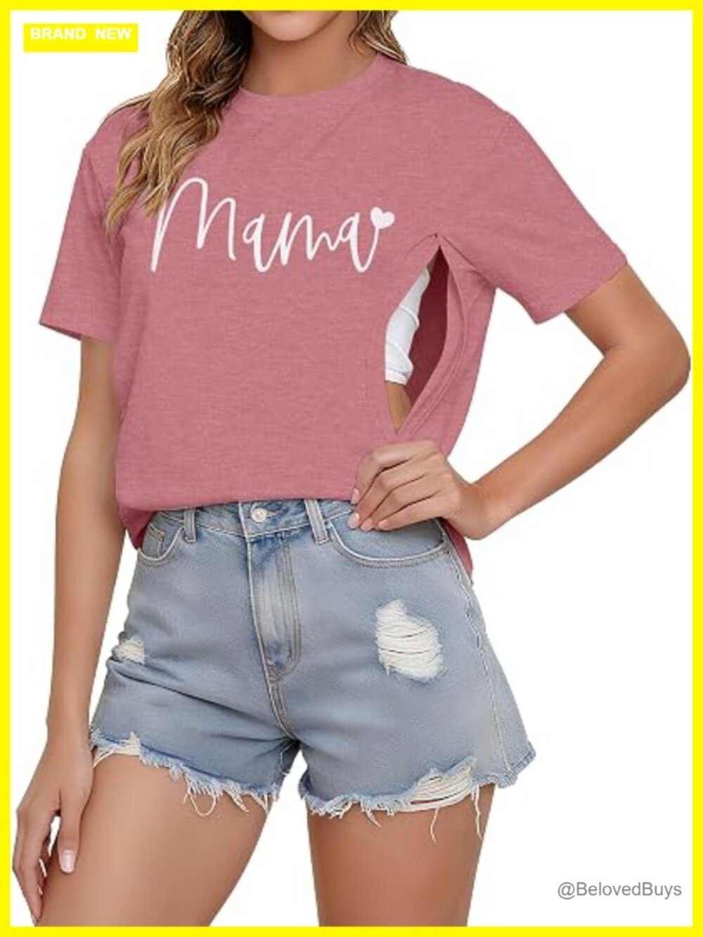 Breastfeeding Shirts for Women Zipper Nursing Tees Tops Letter Print Maternity
